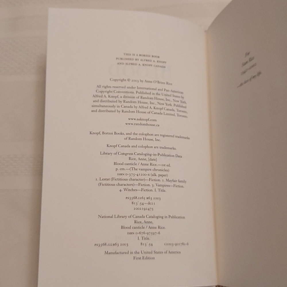 Blood Canticle Hardcover - Picture 3 of 3